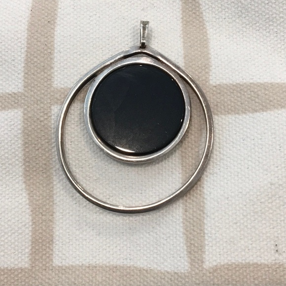 Sterling & Onyx Pendant - Picture 1 of 5